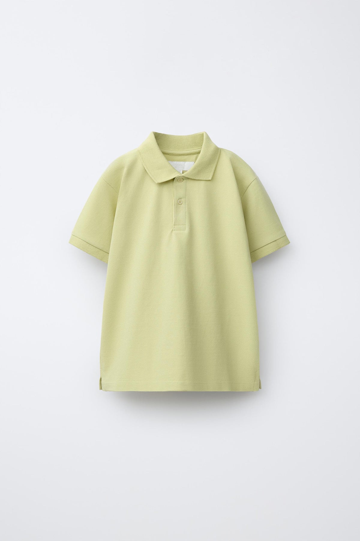 RELAXED OPEN COLLAR POLO - PALE YELLOW