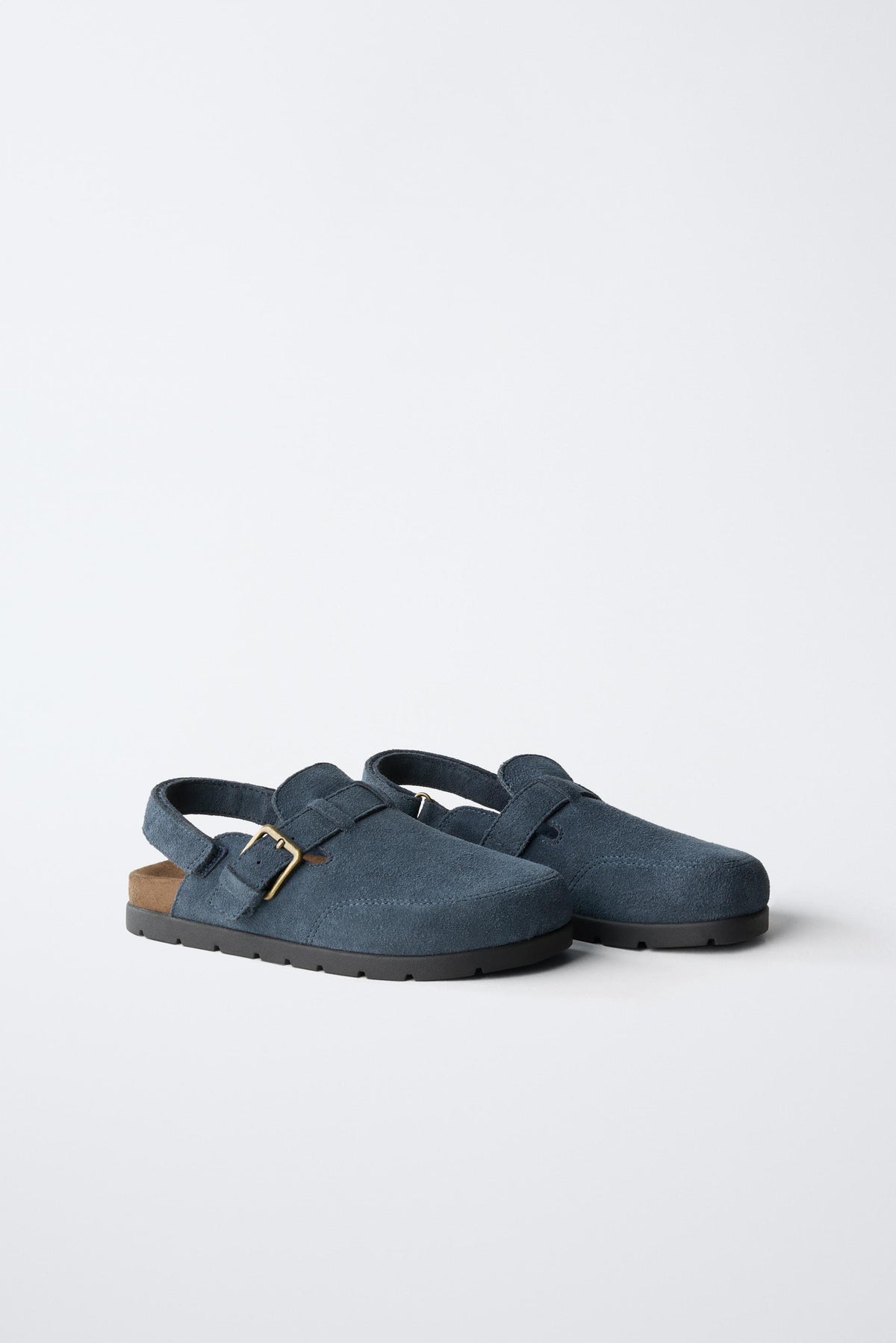 CORK FOOTBED SANDALS - NAVY