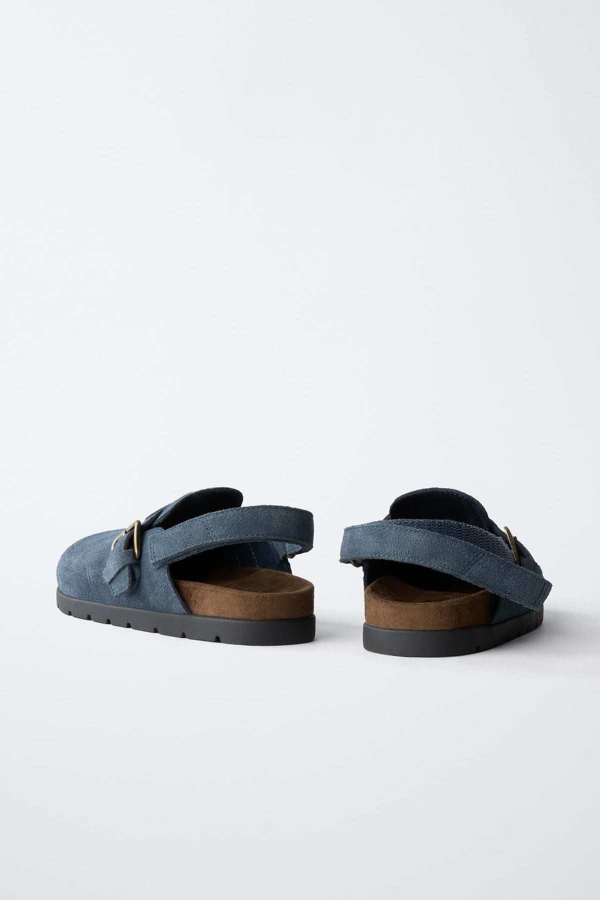 CORK FOOTBED SANDALS - NAVY